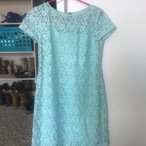 Lace Aqua Colored Dress
